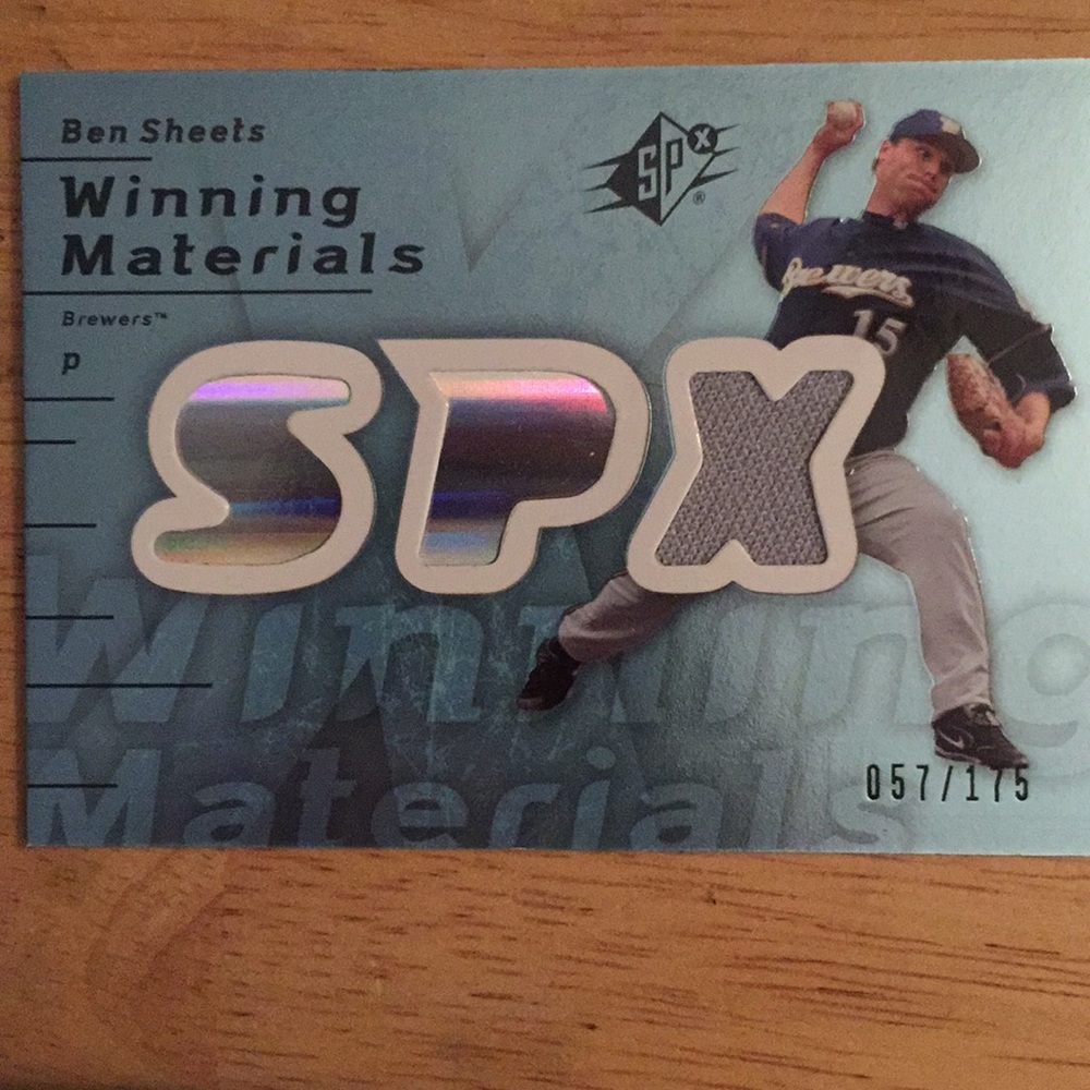 ⚾️2007 spx Ben sheets game used jersey #57/175